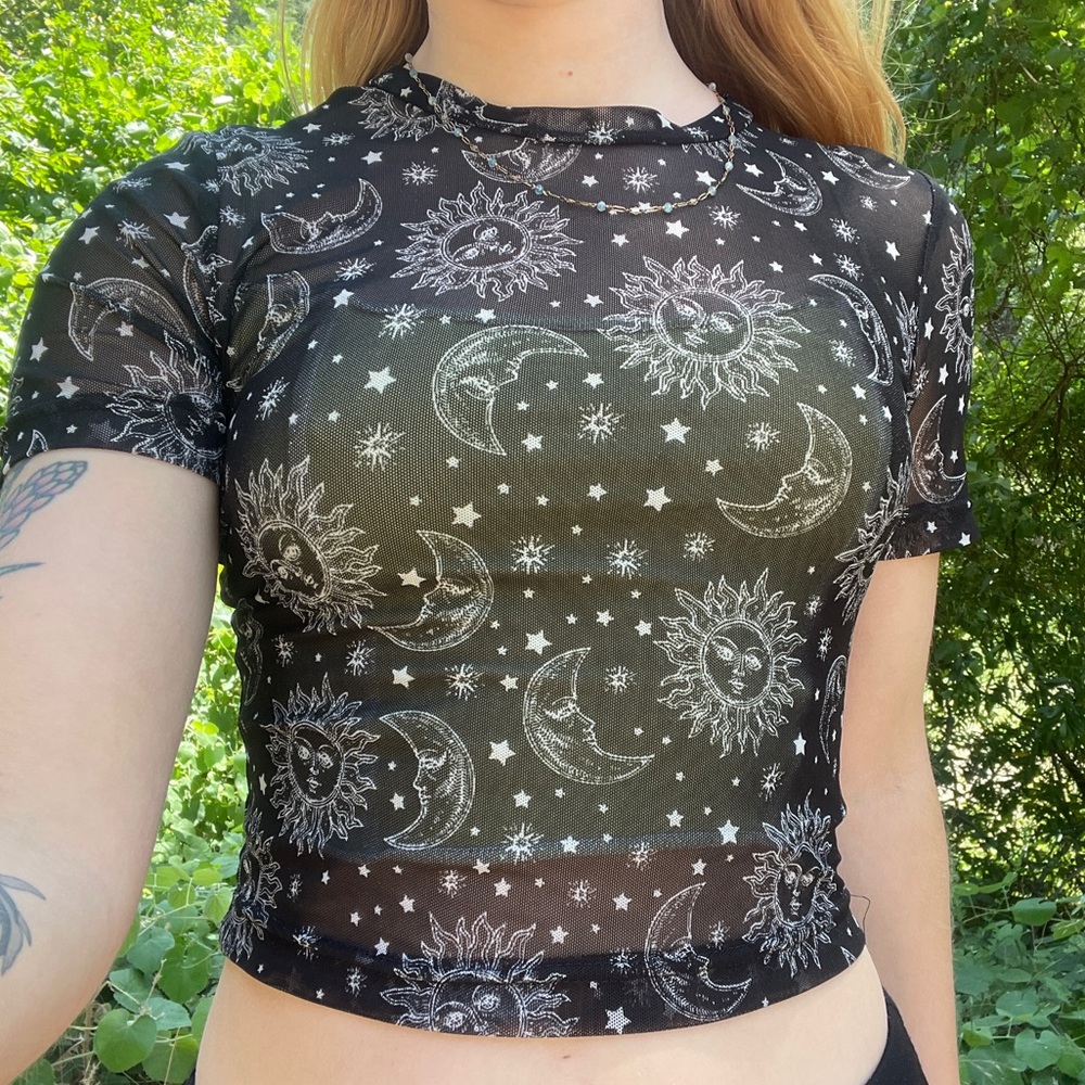 Sun and Moon sheer top 🌙🌞